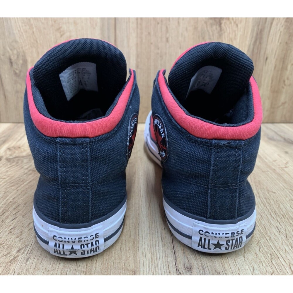 Converse High Street Mid Top Athletic Sneakers, Red Black, Mens 7.5, Womens 9.5 - Picture 7 of 12